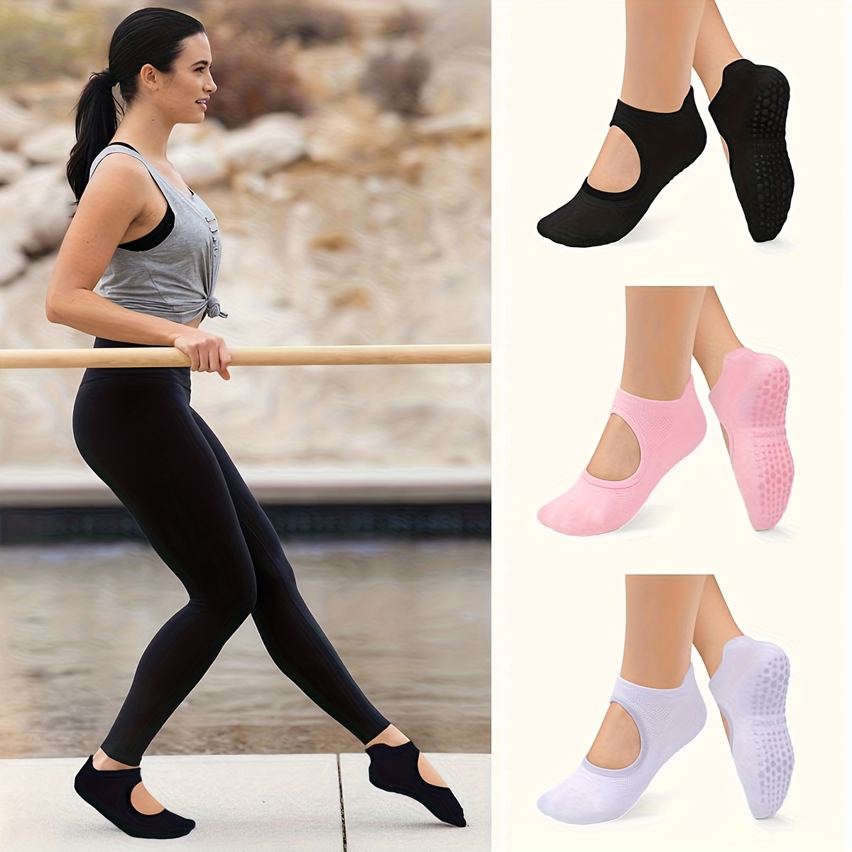 Non Slip Grip Women Socks for  - Medias Para Pilates Y Yoga recension och pris