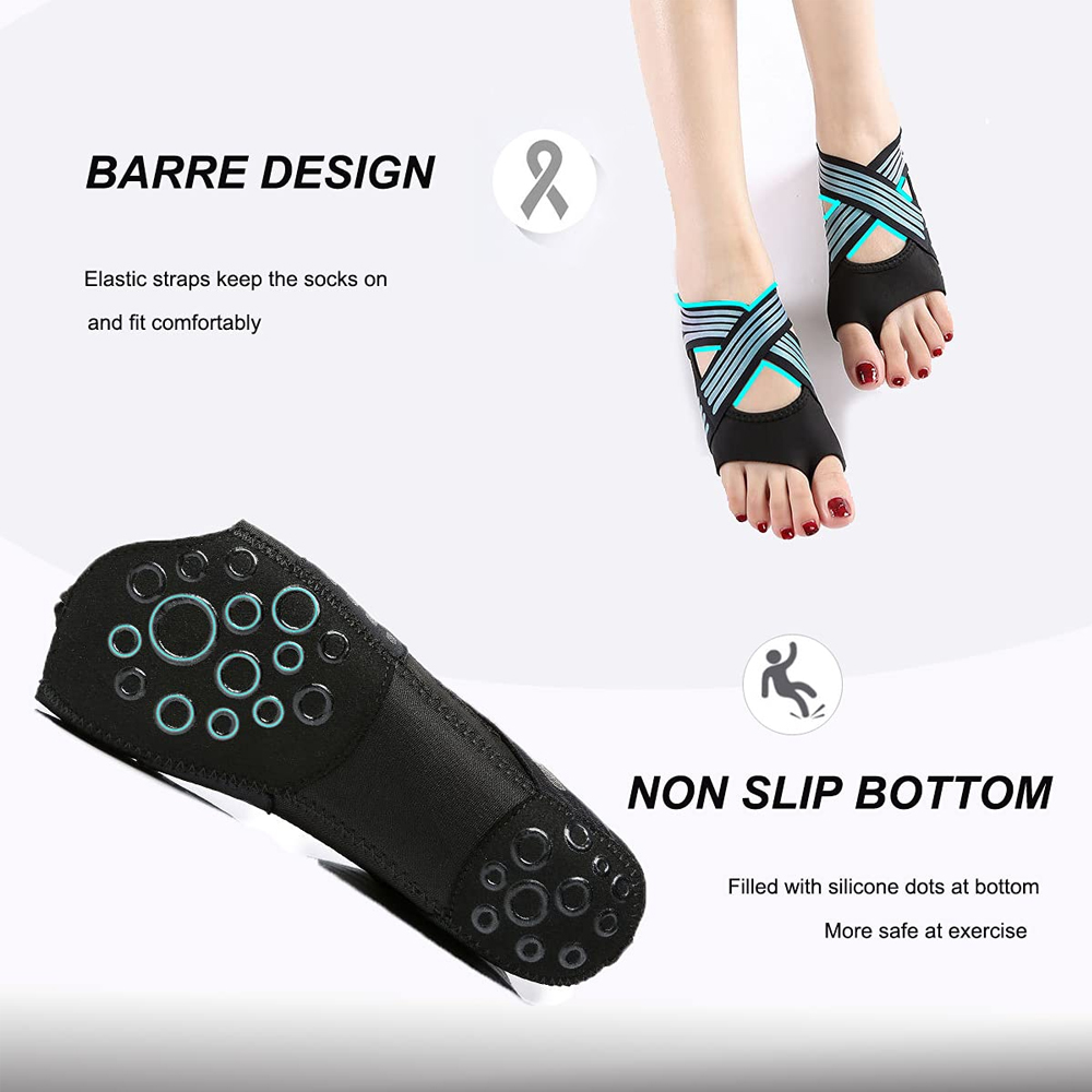 1Pair Women Non-Slip Toeless G - Medias Para Pilates Y Yoga recension och pris