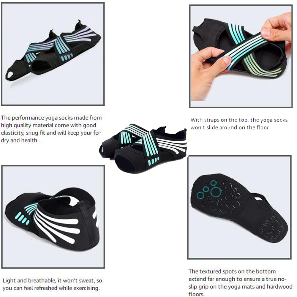 1Pair Women Non-Slip Toeless G - Medias Para Pilates Y Yoga recension och pris